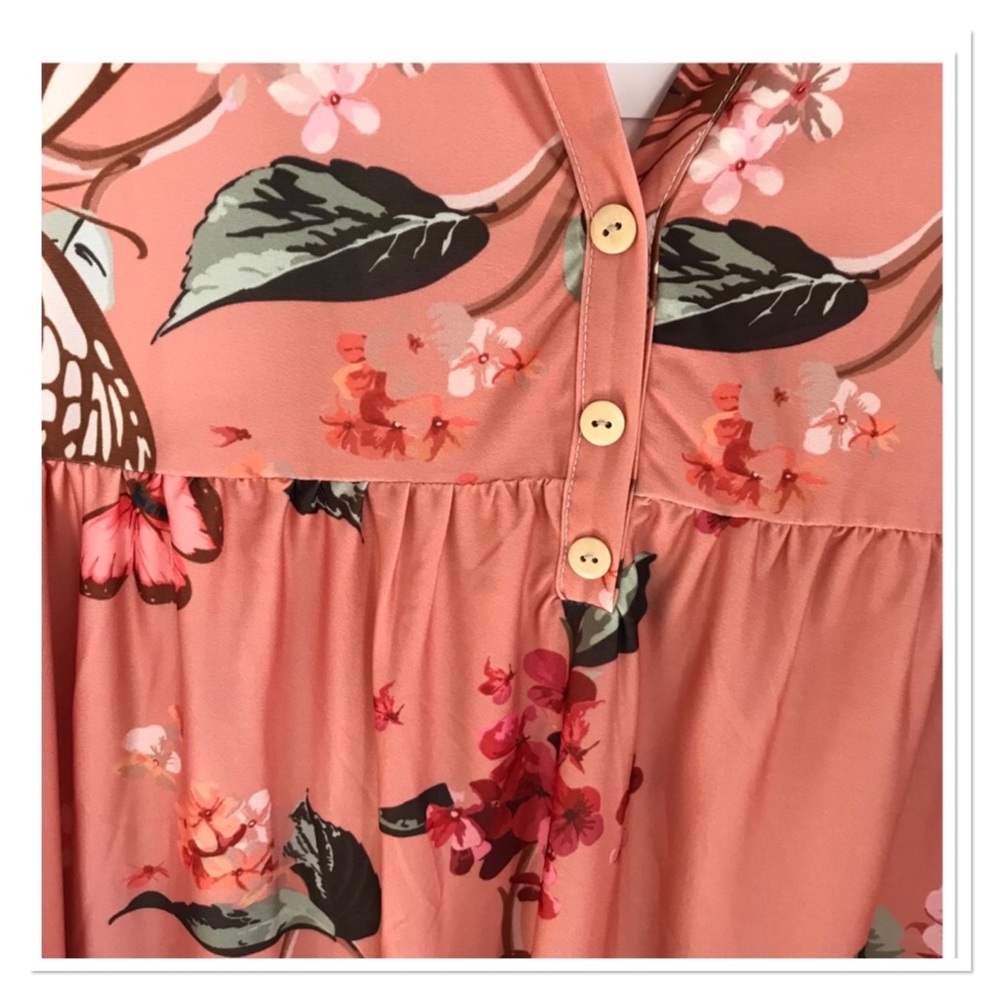 Peach Butterfly Top